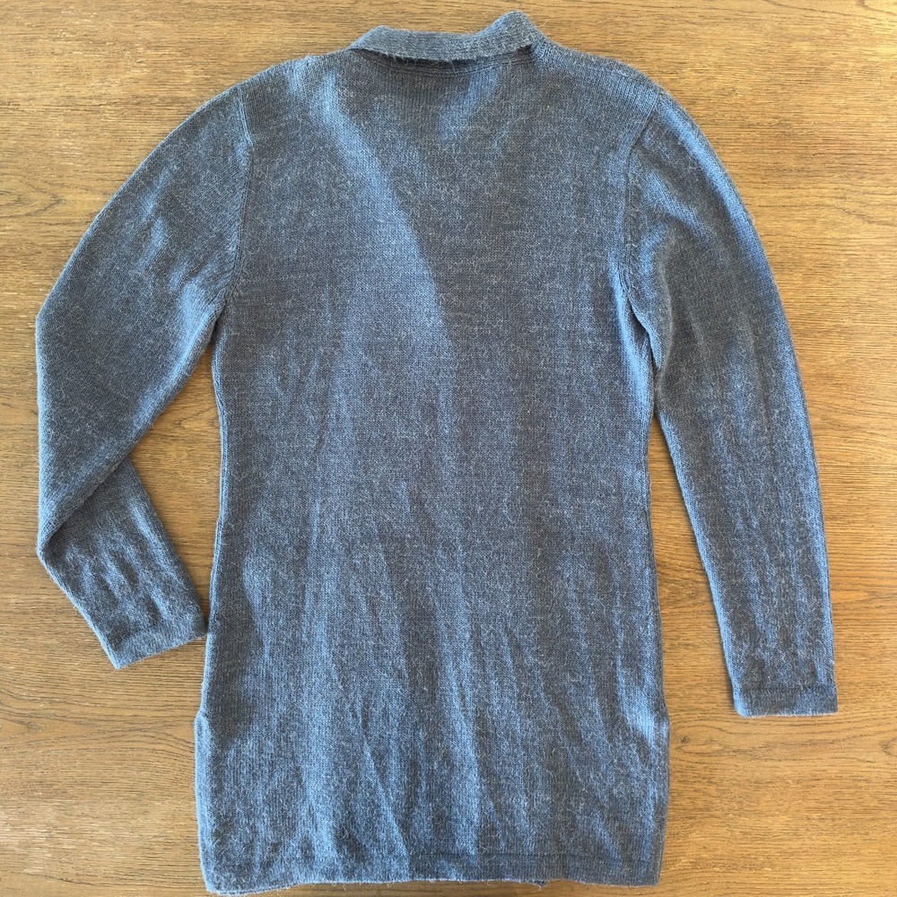 Alpaca in Style Cardigan Duster-!00% Alpaca Wool-Blue-Size Large-Made in America - Picture 13 of 14